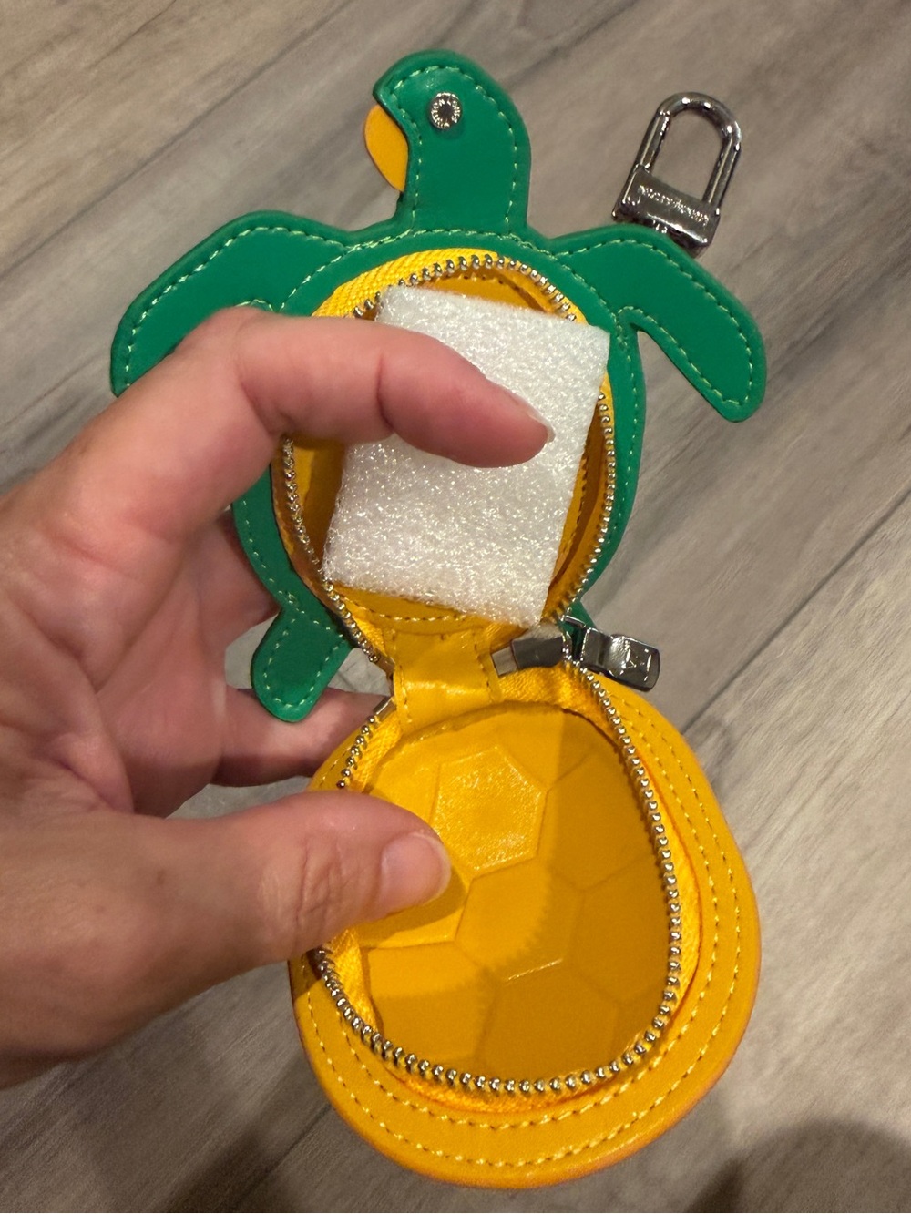 Monogram Turtle Keychain - Green - Picture 2 of 2